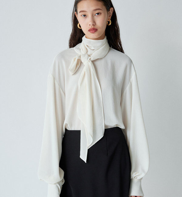  「【Atelier N5/アトリエヌメロサンク】シフォンボウタイブラウス」|シャツ・ブラウス|