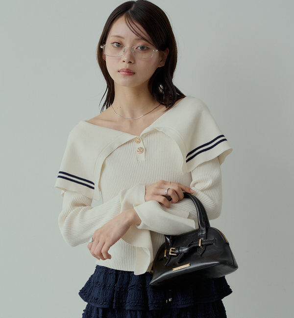  「ビックカラーリブニット」|ニット・セーター|