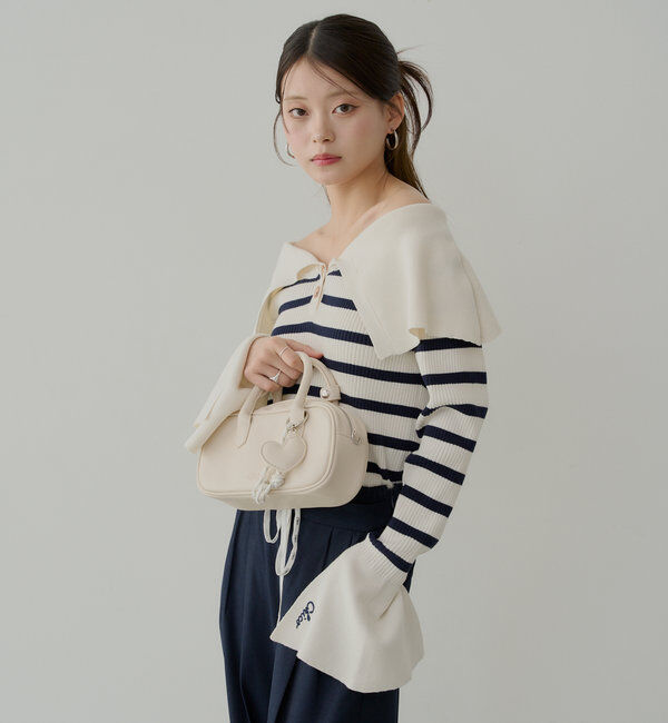  「ビックカラーリブニット」|ニット・セーター|