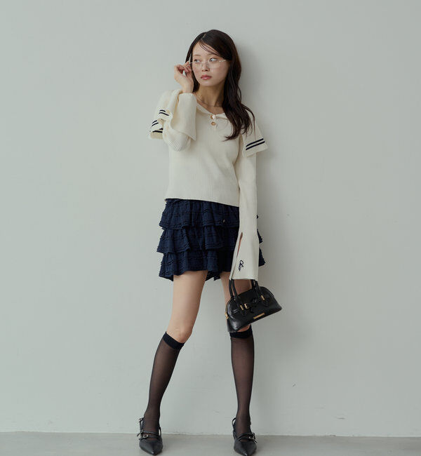  「ビックカラーリブニット」|ニット・セーター|