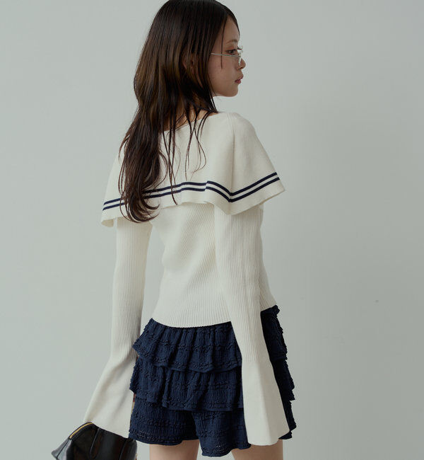  「ビックカラーリブニット」|ニット・セーター|