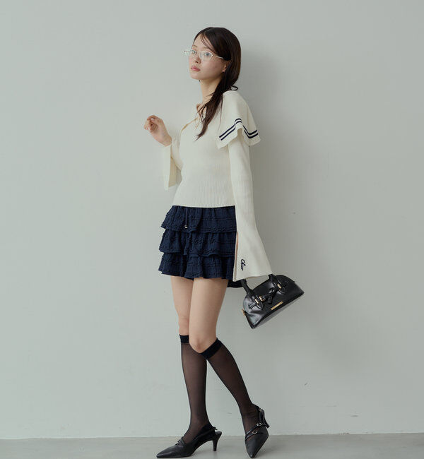  「ビックカラーリブニット」|ニット・セーター|