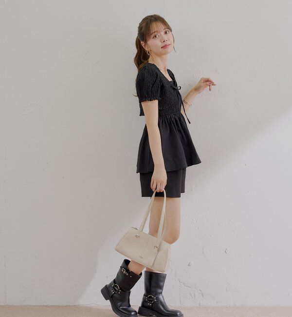  「ペプラムキャミ+ボレロセット」|カーディガン|