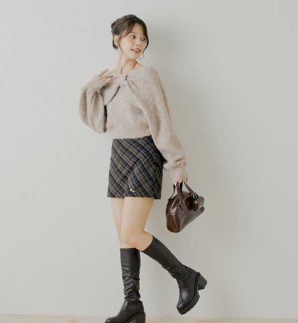  「シャギーリボンデザインニット」|ニット・セーター|