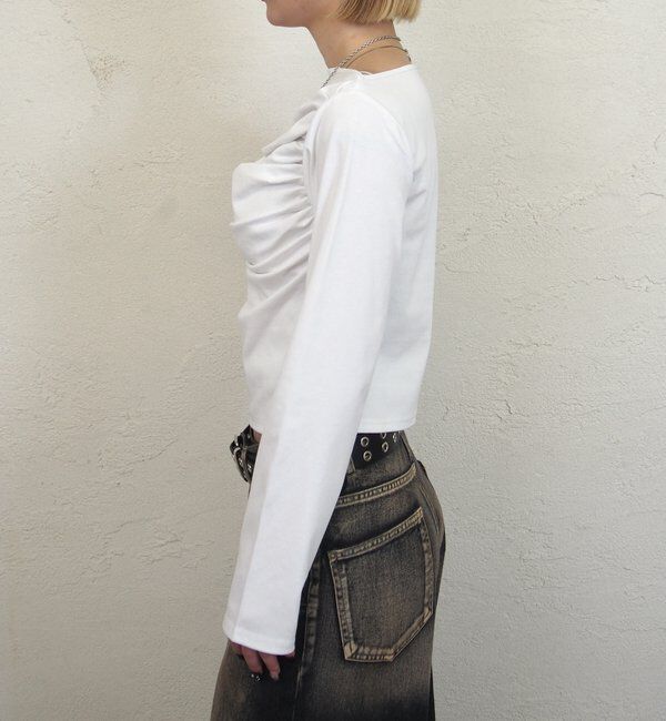  「ギャザーオフショルトップス」|Tシャツ・カットソー|