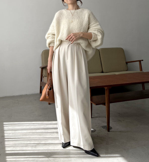  「【累計2万本突破！】【低身長・高身長サイズあり】2タックワイドパンツ」|チノ|