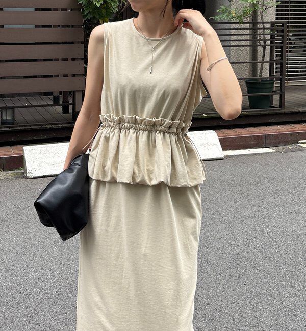  「【低身長サイズあり】バルーンペプラムワンピース」|ワンピース|