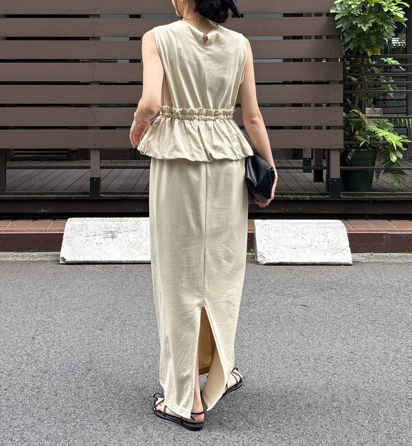  「【低身長サイズあり】バルーンペプラムワンピース」|ワンピース|