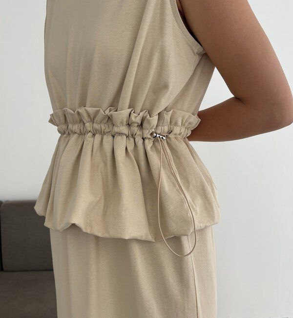  「【低身長サイズあり】バルーンペプラムワンピース」|ワンピース|