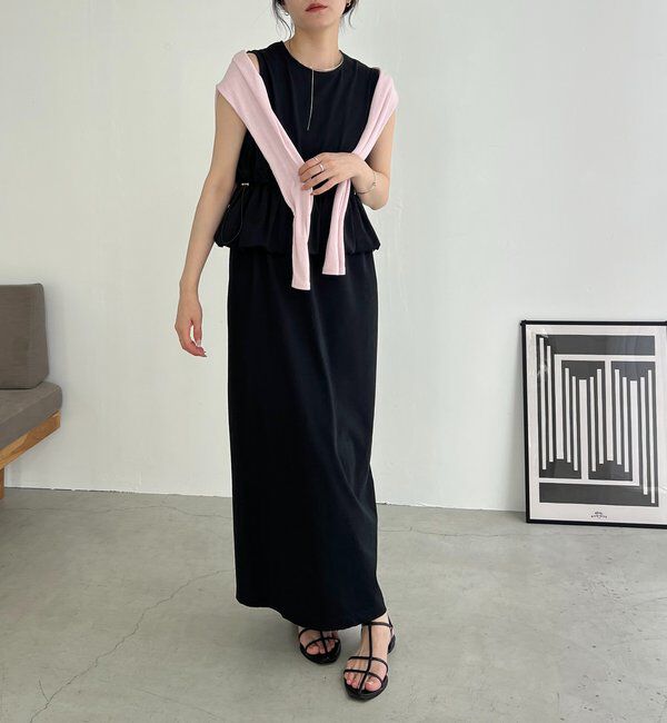  「【低身長サイズあり】バルーンペプラムワンピース」|ワンピース|