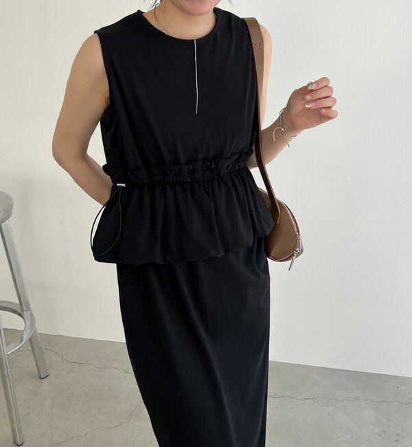  「【低身長サイズあり】バルーンペプラムワンピース」|ワンピース|