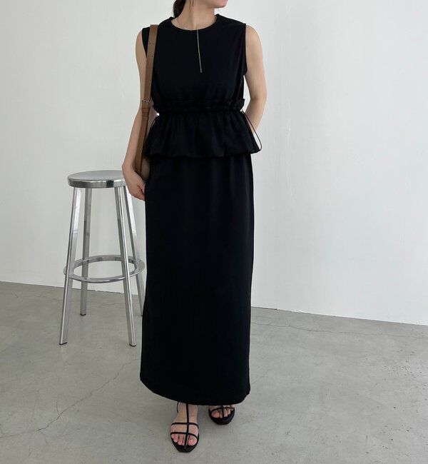  「【低身長サイズあり】バルーンペプラムワンピース」|ワンピース|