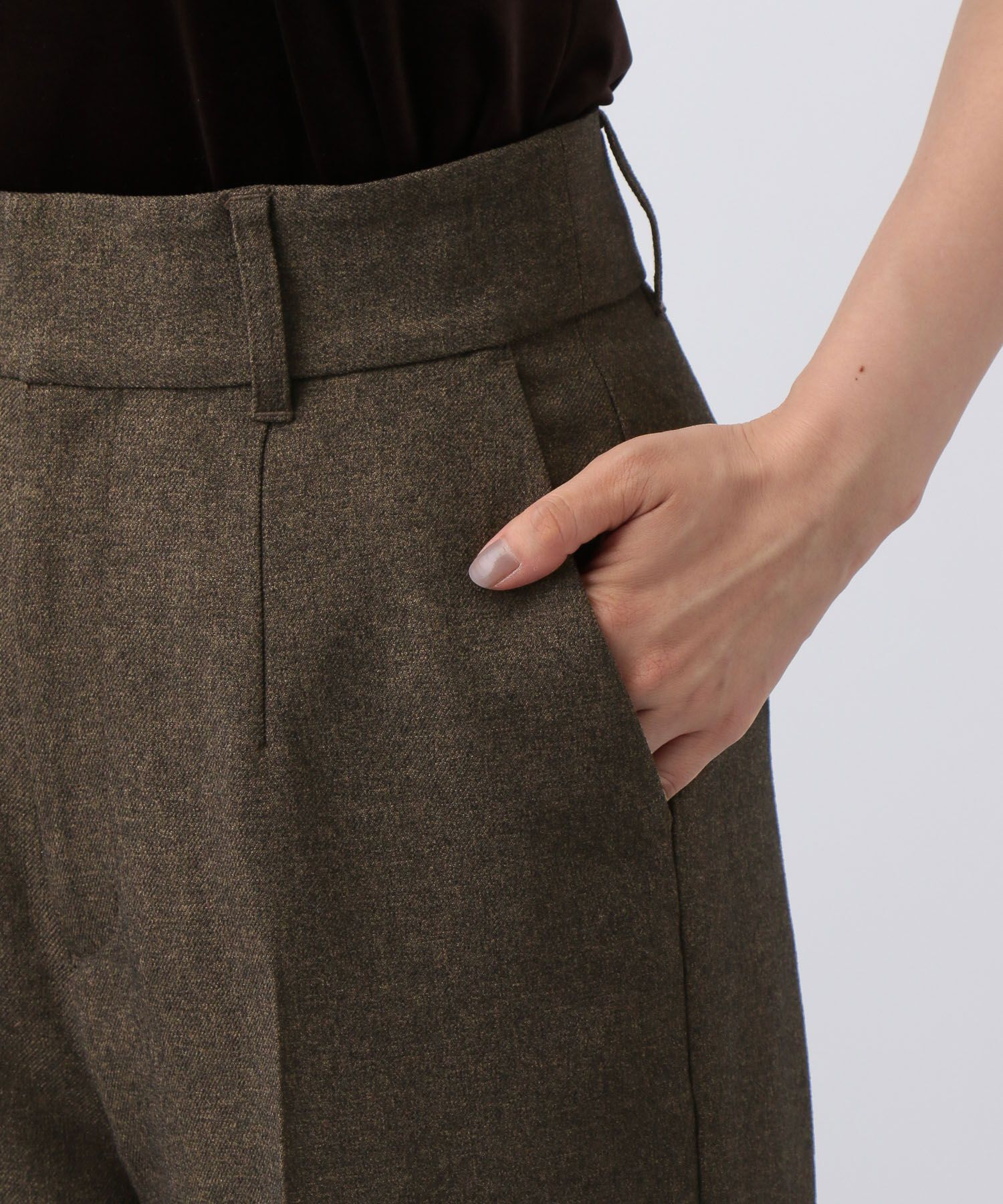 A part by 「【セットアップ対応】Wライクストレートパンツ」|スラックス|