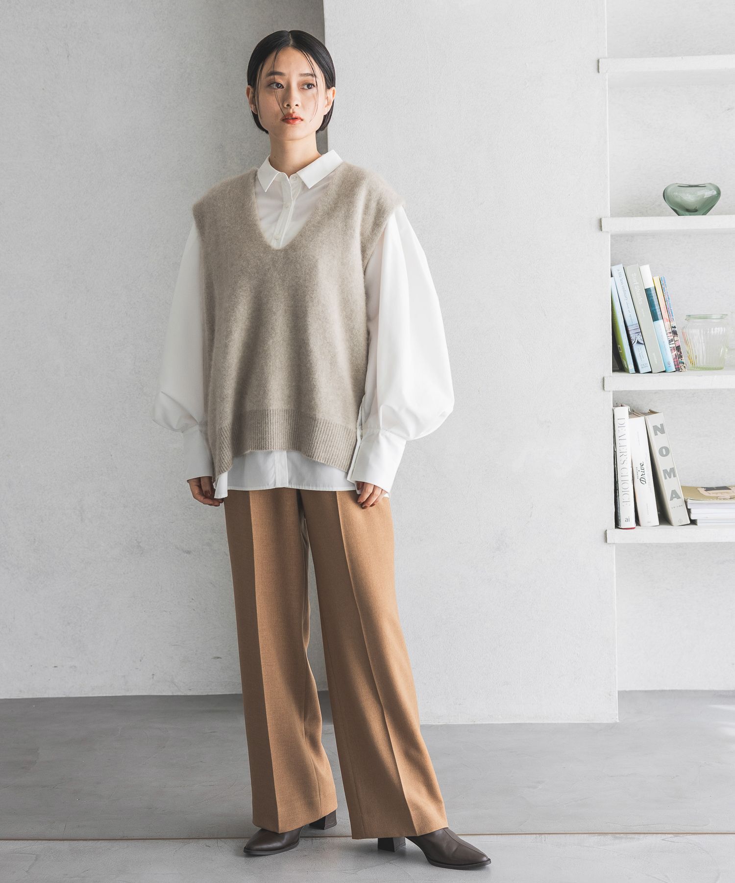 A part by 「【セットアップ対応】Wライクストレートパンツ」|スラックス|