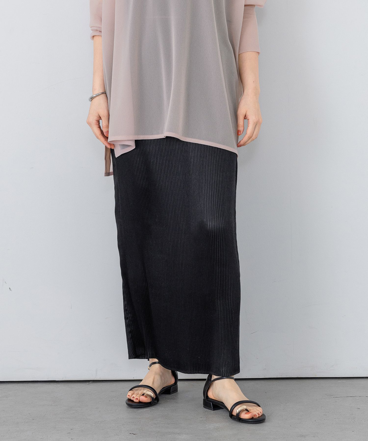 A part by 「プリーツイージータイトスカート2」|スカート|ブラック