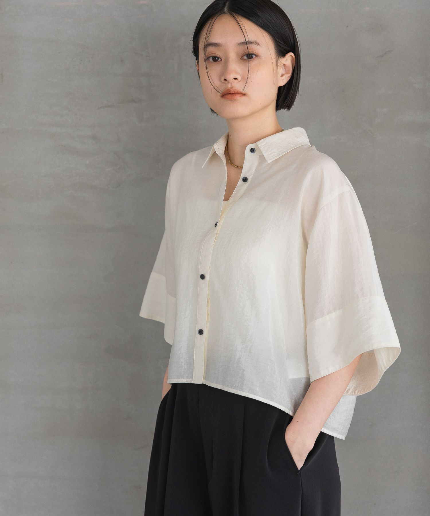 A part by 「 ワイドスリーブショートシャツ」|シャツ・ブラウス|