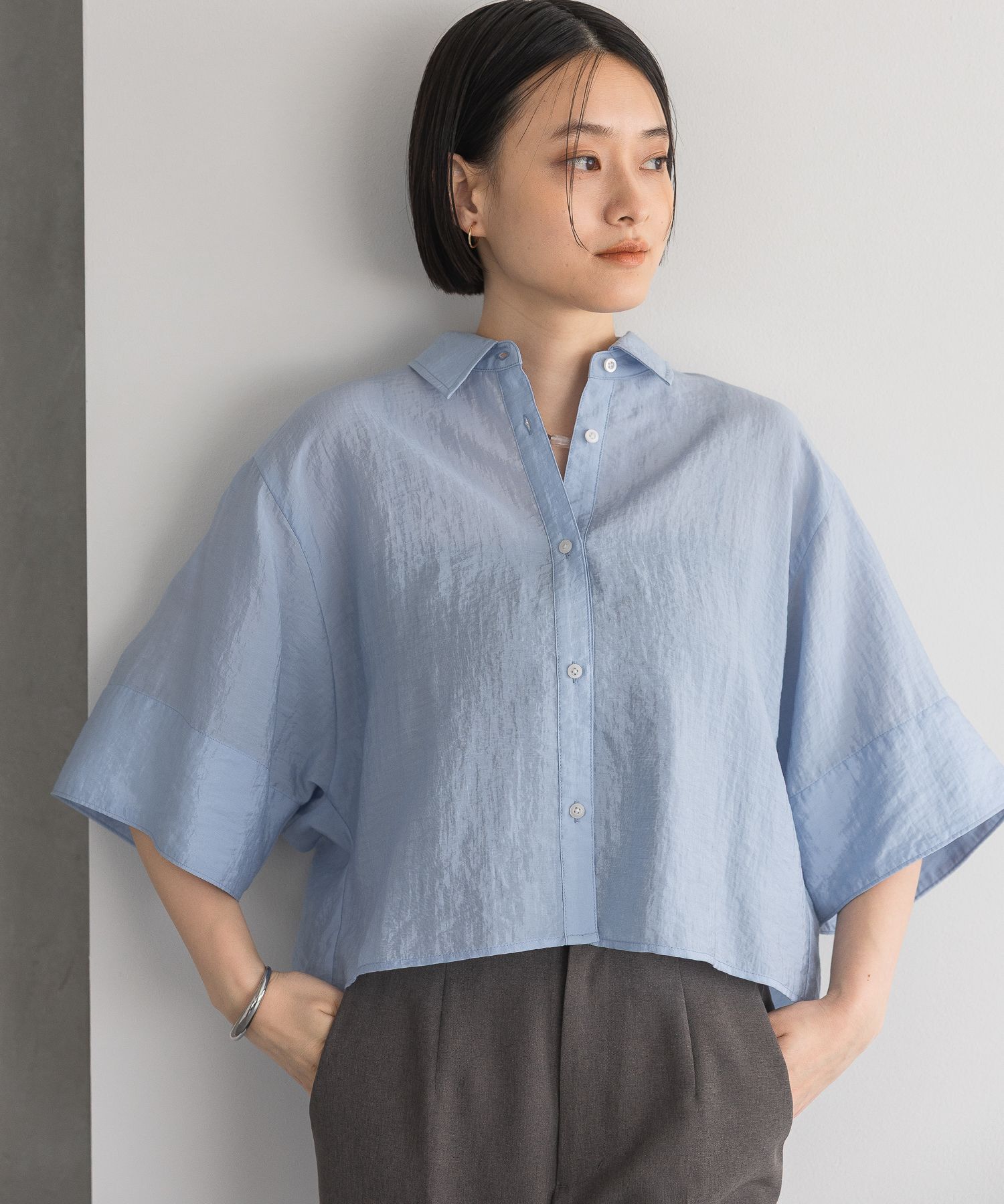A part by 「 ワイドスリーブショートシャツ」|シャツ・ブラウス|