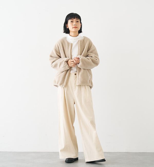 collex「キルト&times;ボアリバーシブル中綿ブルゾン」|ブルゾン・スタジャン|