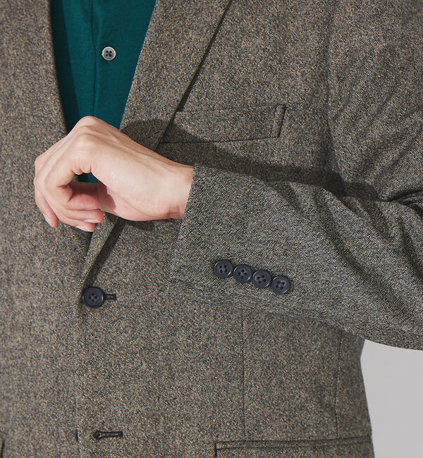 ABAHOUSE「【セットアップ対応/FLEX JACKET】オーロラツイード ストレッチ ジャケ」|テーラードジャケット|