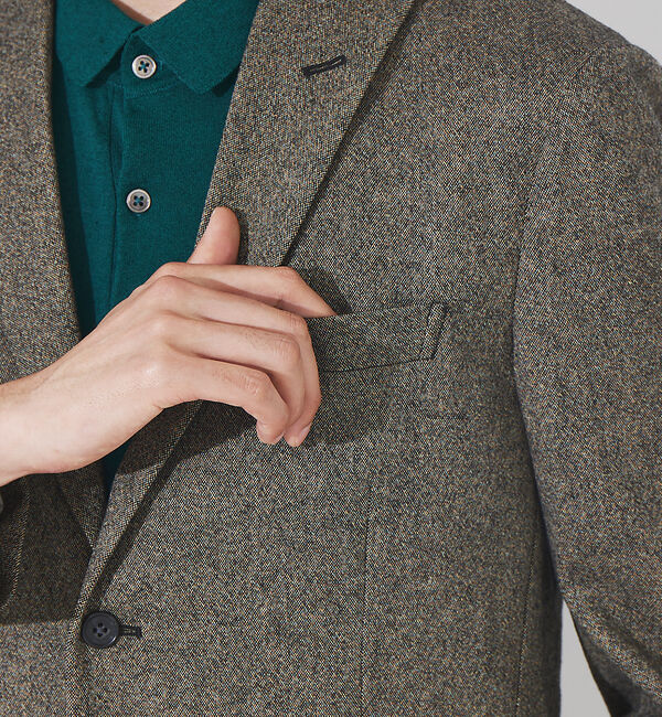 ABAHOUSE「【セットアップ対応/FLEX JACKET】オーロラツイード ストレッチ ジャケ」|テーラードジャケット|