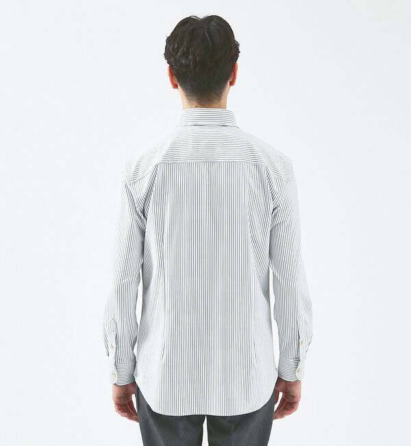 ABAHOUSE「【FLEX SHIRTS】接触冷感  ペンストライプシャツ」|シャツ・ブラウス|