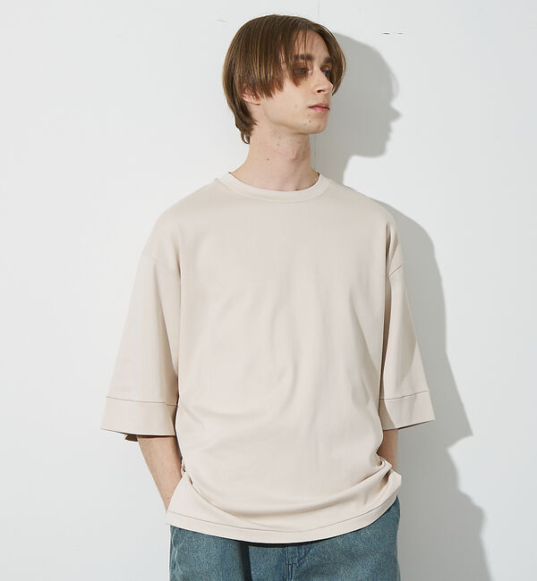 ABAHOUSE「【定番】ドロップショルダー 五分袖 メローロック Tシャツ」|Tシャツ・カットソー|その他