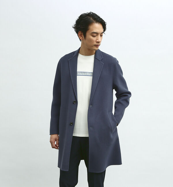 ABAHOUSE「【super120s】ウールリバー チェスターコート」|その他|ブルーグレー