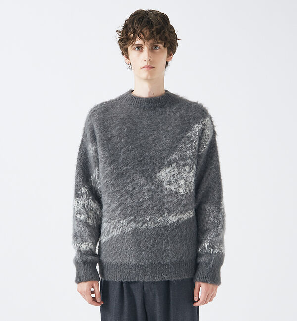 ABAHOUSE「【AH ABAHOUSE】アブストラクト シャギーニット」|ニット・セーター|
