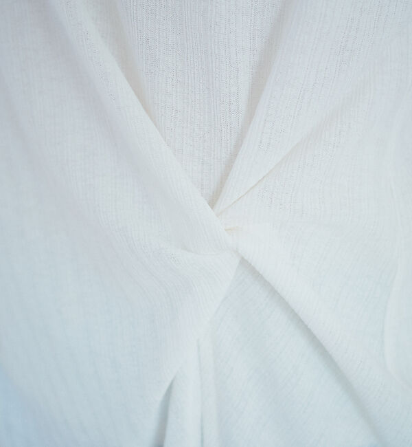 Rouge vif「テレコツイストスリットチュニック」|Tシャツ・カットソー|