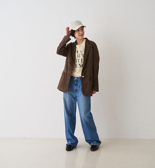 Rouge vif「ゴートスエードシングルジャケット【予約】」|テーラードジャケット|