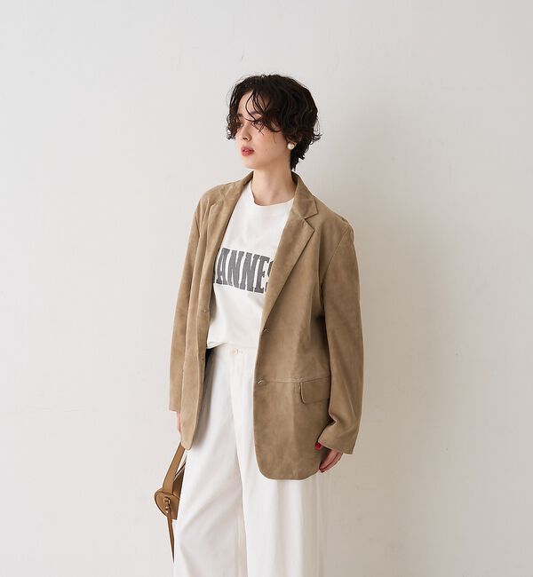 Rouge vif「ゴートスエードシングルジャケット【予約】」|テーラードジャケット|