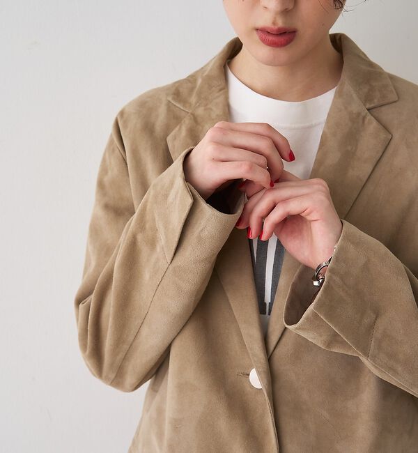 Rouge vif「ゴートスエードシングルジャケット【予約】」|テーラードジャケット|