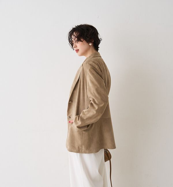 Rouge vif「ゴートスエードシングルジャケット【予約】」|テーラードジャケット|