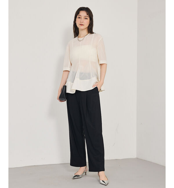 qualite「【接触冷感＆UV】クールトリコットタックパンツ」|その他|