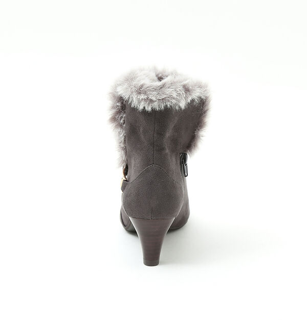 AU BANNISTER「【スノーソール/2WAY】折り返しボアヒールブーツ」|ショートブーツ|