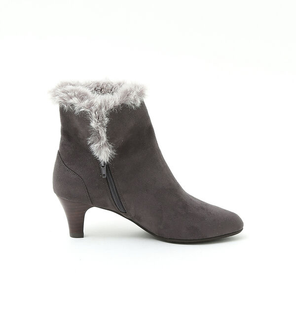 AU BANNISTER「【スノーソール/2WAY】折り返しボアヒールブーツ」|ショートブーツ|