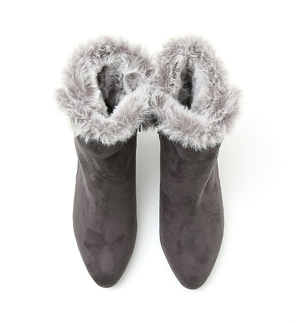 AU BANNISTER「【スノーソール/2WAY】折り返しボアヒールブーツ」|ショートブーツ|