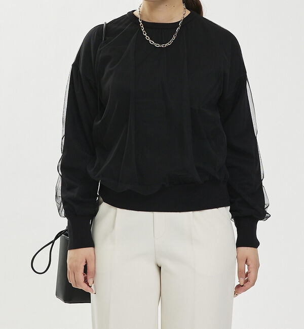 abahouse mavie「チュールニットプルオーバー」|ニット・セーター|