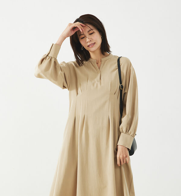 abahouse mavie「【大人のいちまんワンピ】ウエストタックワンピース」|ワンピース|