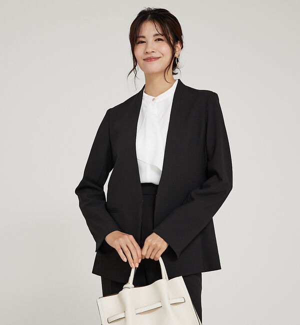 abahouse mavie「【WEB Domani掲載】【エニデイカセット】ノーカラージャケット」|ノーカラージャケット|