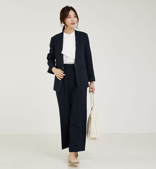 abahouse mavie「【WEB Domani掲載】【エニデイカセット】ノーカラージャケット」|ノーカラージャケット|