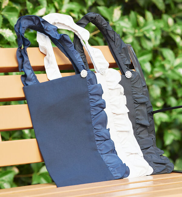 abahouse mavie「【エニデイカセット】フリルトートバック」|エコバッグ|