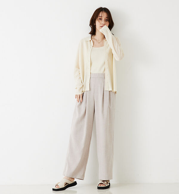 abahouse mavie「【アンサンブル対応】スパンコールシアーニットシャツ」|ニット・セーター|