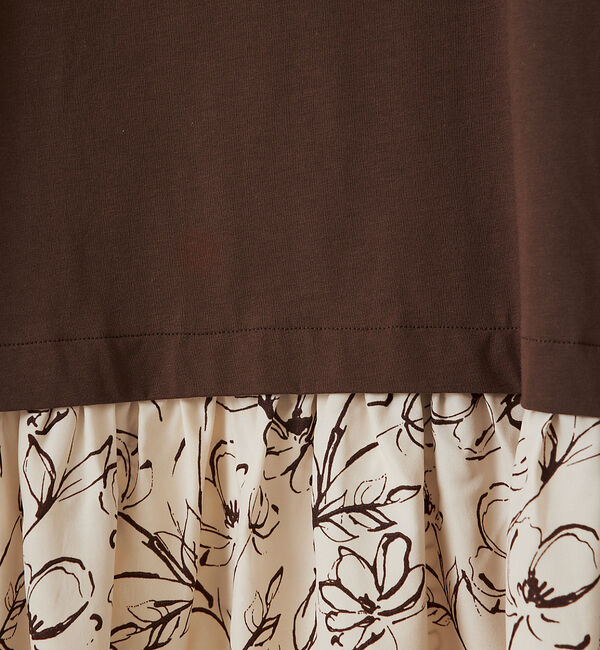 abahouse mavie「【大人のいちまんワンピ】プリントコンビワンピ」|ワンピース|