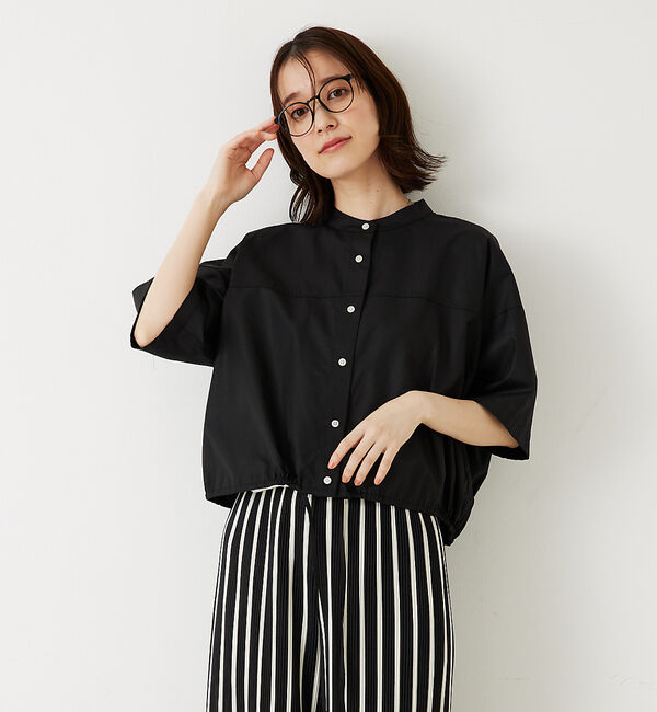 abahouse mavie「ドロストショートシャツ」|シャツ・ブラウス|