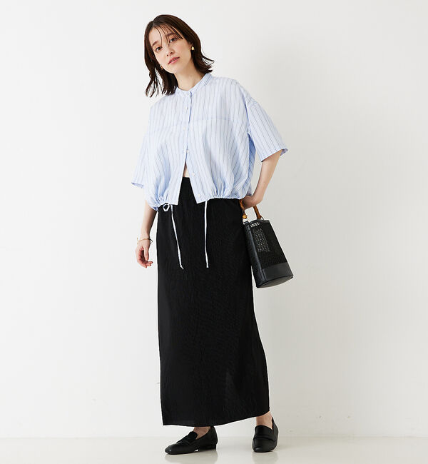 abahouse mavie「ドロストショートシャツ」|シャツ・ブラウス|