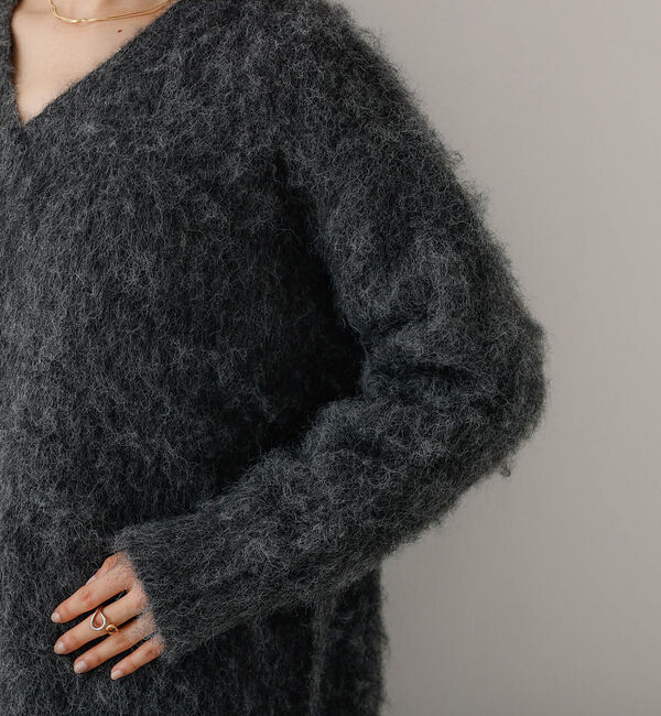 abahouse mavie「ブラッシュドVネックニット」|ニット・セーター|