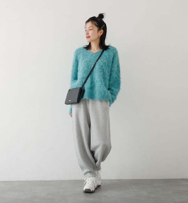 abahouse mavie「ブラッシュドVネックニット」|ニット・セーター|