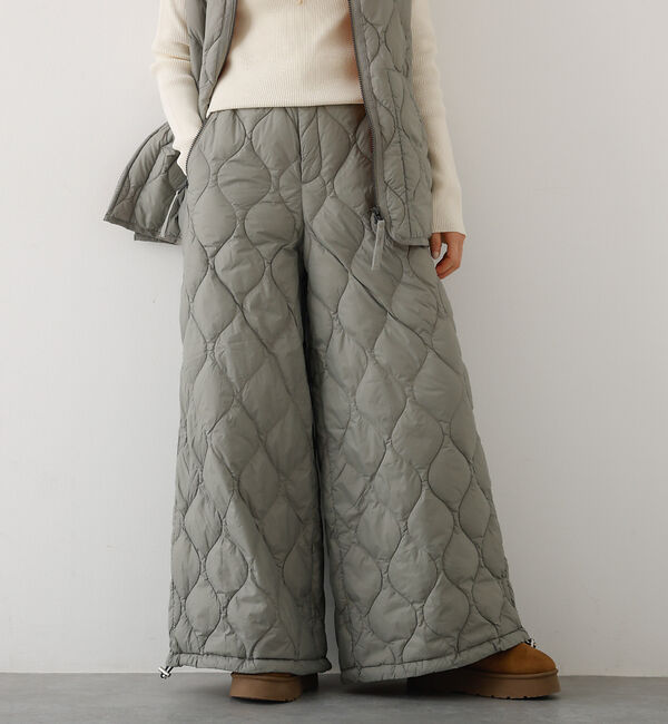 abahouse mavie「【TAION】 ダウンワイドパンツ」|その他|セージグリーン
