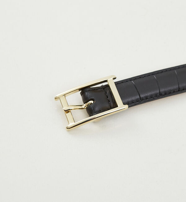 The Store by C' 「【ATELIER AMBOISE】Hバックル細ベルト クロコ型押し」|ベルト|